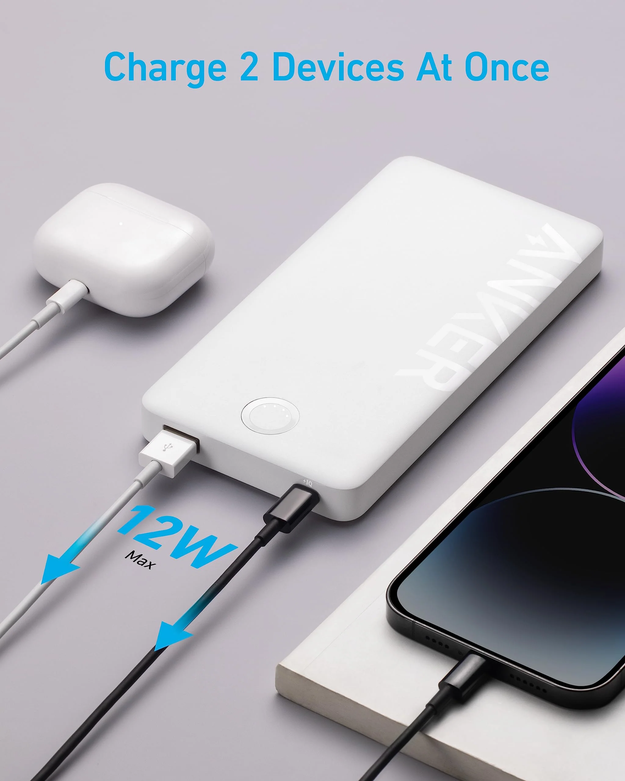 Anker Power Bank 323 POWERCORE PIQ 10K Portable Charger Anker Power Bank 323 POWERCORE PIQ 10K Portable Charger